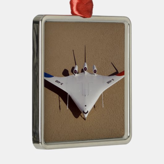 X-48B Onbemande luchtvaartuigen met blanco vleugel Metalen Ornament (Rechts)