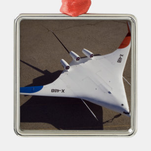 X-48B Onbemande luchtvaartuigen met blanco vleugel Metalen Ornament