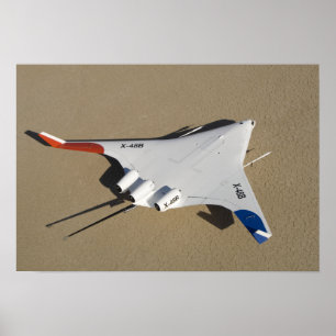 X-48B Onbemande luchtvaartuigen met blanco vleugel Poster