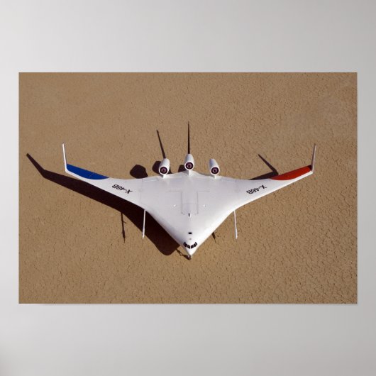 X-48B Onbemande luchtvaartuigen met blanco vleugel Poster (Voorkant)