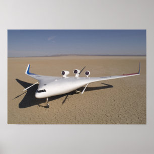 X-48B Onbemande luchtvaartuigen met blanco vleugel Poster