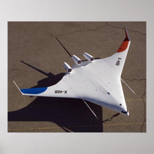 X-48B Onbemande luchtvaartuigen met blanco vleugel Poster (Voorkant)