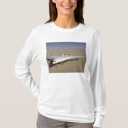 X-48B Onbemande luchtvaartuigen met blanco vleugel T-shirt (Voorkant)
