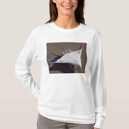 X-48B Onbemande luchtvaartuigen met blanco vleugel T-shirt (Voorkant)