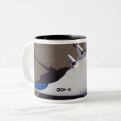 X-48B Onbemande luchtvaartuigen met blanco vleugel Tweekleurige Koffiemok (Voorkant links)