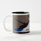 X-48B Onbemande luchtvaartuigen met blanco vleugel Tweekleurige Koffiemok (Links)