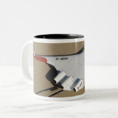 X-48B Onbemande luchtvaartuigen met blanco vleugel Tweekleurige Koffiemok (Voorkant links)