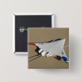 X-48B Onbemande luchtvaartuigen met blanco vleugel Vierkante Button 5,1 Cm (Voorkant /achterkant)