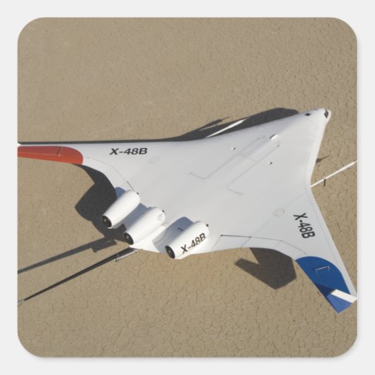 X-48B Onbemande luchtvaartuigen met blanco vleugel Vierkante Sticker (Voorkant)