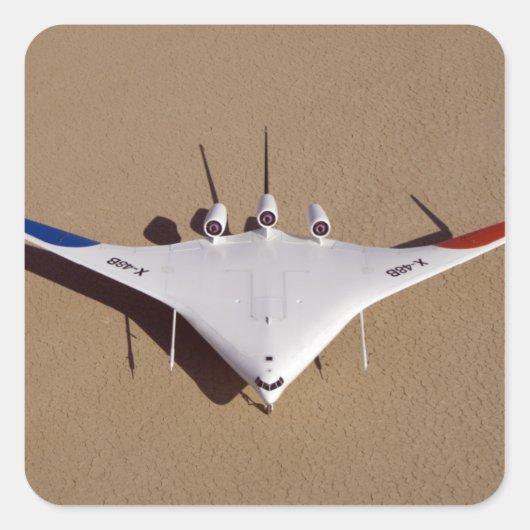 X-48B Onbemande luchtvaartuigen met blanco vleugel Vierkante Sticker (Voorkant)