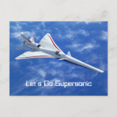 X-59 Supersonic Jet Vliegtuig met laag bereik Briefkaart (Voorkant)