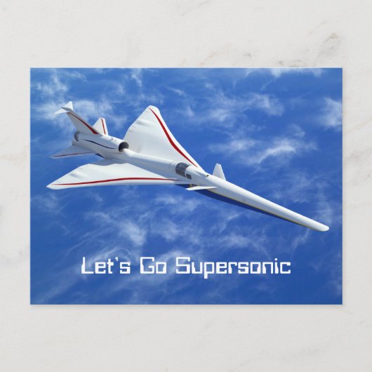 X-59 Supersonic Jet Vliegtuig met laag bereik Briefkaart (Voorkant)