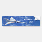 X-59 Supersonic Jet Vliegtuig met laag bereik Bumpersticker (Voorkant)