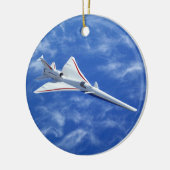 X-59 Supersonic Jet Vliegtuig met laag bereik Keramisch Ornament (Links)