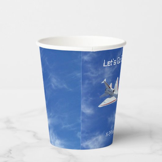 X-59 Supersonic Jet Vliegtuig met laag bereik Papieren Bekers (Rechts)