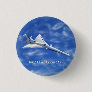 X-59 Supersonic Jet Vliegtuig met laag bereik Ronde Button 3,2 Cm