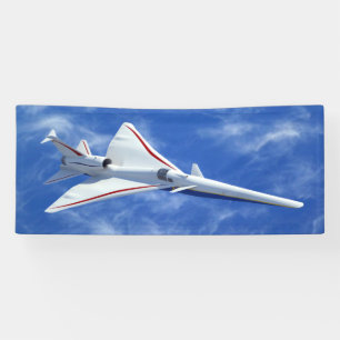 X-59 Supersonic Jet Vliegtuig met laag bereik Spandoek