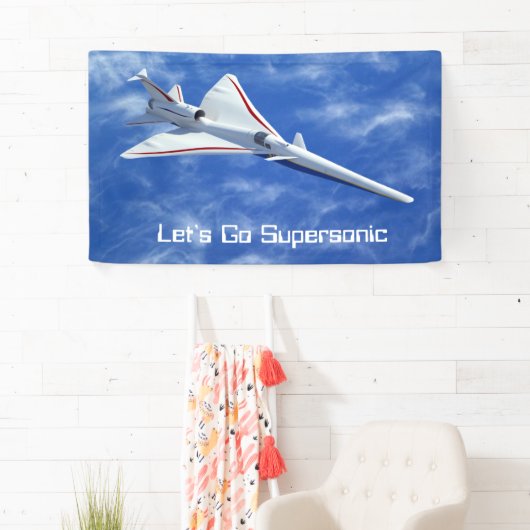 X-59 Supersonic Jet Vliegtuig met laag bereik Spandoek (Insitu)