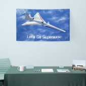 X-59 Supersonic Jet Vliegtuig met laag bereik Spandoek (Beurs)