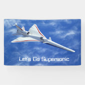 X-59 Supersonic Jet Vliegtuig met laag bereik Spandoek (Horizontaal)