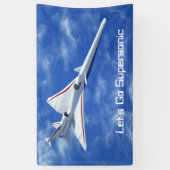 X-59 Supersonic Jet Vliegtuig met laag bereik Spandoek (Verticaal)