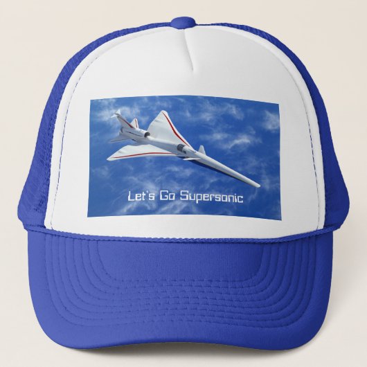X-59 Supersonic Jet Vliegtuig met laag bereik Trucker Pet (Voorkant)