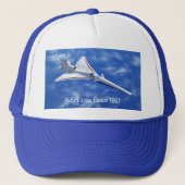 X-59 Supersonic Jet Vliegtuig met laag bereik Trucker Pet (Voorkant)