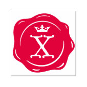 X - Antiek Wax Seal Gotische Kroon Initiaal Letter Zelfinktende Stempel (Design)