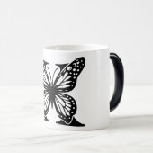 X Blauwe alfabet butterfly Magische Mok (Voorkant rechts)