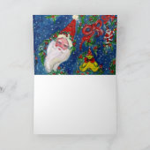 X BRIEF/SANTA CLAUS MET RODE RIBBON MONOGRAM FEESTDAGEN KAART (Binnen)