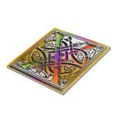 X Celtic Rainbow Custom Monogram Tegel Tegeltje (Zijkant)