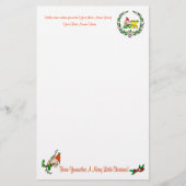 X - CHRISTMAS ELF MONOGRAM STATIONERY BRIEFPAPIER (Voorkant)