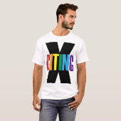 X-Citing Exciting Black Rainbow Oorspronkelijke le T-shirt (Voorkant volledig)