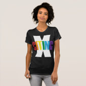 X-Citing Exciting Rainbow White Oorspronkelijke le T-shirt (Voorkant volledig)