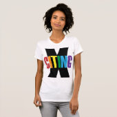 X-Citing Exciting White Rainbow Original Letters T-shirt (Voorkant volledig)