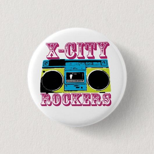 X-CITY ROCKERS badge Ronde Button 3,2 Cm (Voorkant)