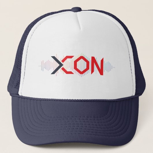 X-Con Logo marine / White Trucker Pet (Voorkant)