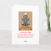 X de Boom van de Muis Feestdagen Kaart (Achterkant)