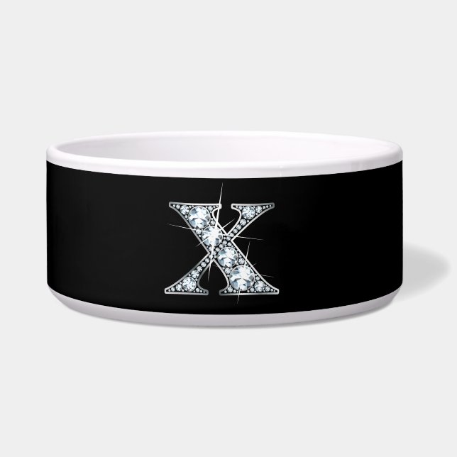X "Diamond Bling" Pet Bowl Voerbakje (Voorkant)