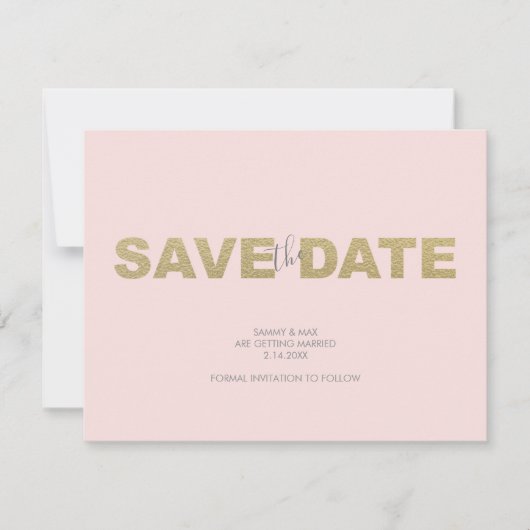 X en O Valentijnsdag Wedding Save the Date (Voorkant)