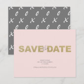 X en O Valentijnsdag Wedding Save the Date (Voorkant / Achterkant)