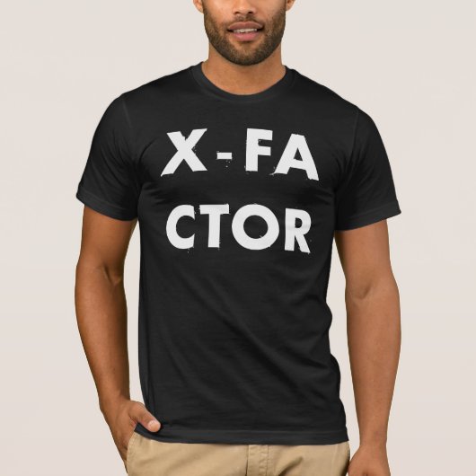 X-factor - Klassiek zwart T-shirt (Voorkant)
