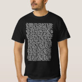X-Files episode and movie titles  T-shirt (Voorkant)