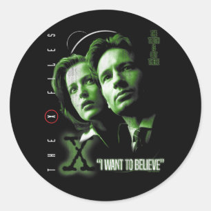 X-Files Ik Wil Geloven Ronde Sticker
