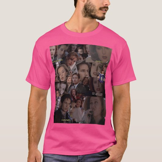 X-Files Mulder en Scully Collage T-shirt (Voorkant)