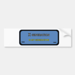 X-generatie bumper/venstersticker bumpersticker