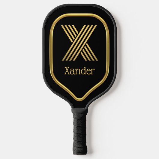 X Gold Initiaal Pickleball Paddle (Voorkant)