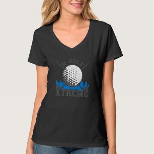 X Golf Xtreme Golf Ball and Golf Club T-shirt (Voorkant)