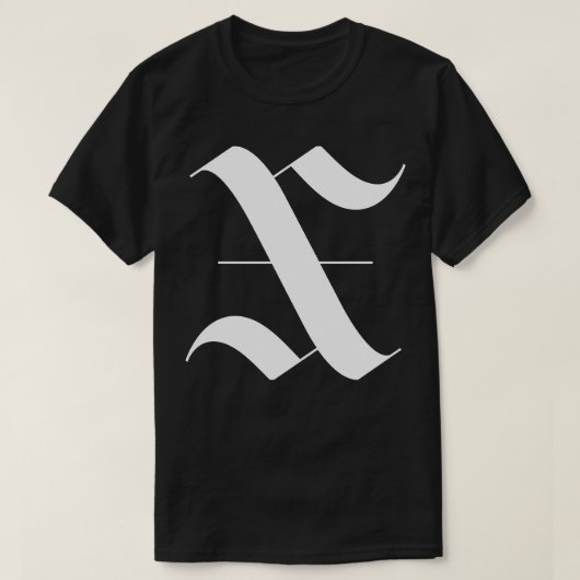 X gotisch monogram t-shirt (Design voorkant)