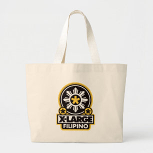 X-Grote Filippijnen - Zwart Grote Tote Bag